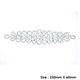 Sew-On Diamante Motif - 230mm x 60mm - Silver